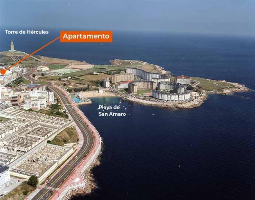 Apartamento Torre De Hercules ア・コルーニャ エクステリア 写真